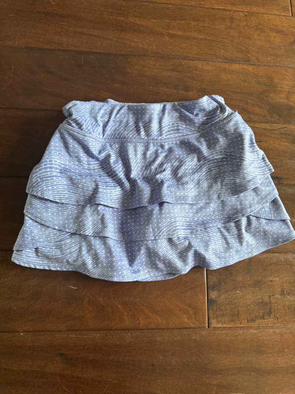 Athleta Light Blue Tiered Ruffle Skater Skirt